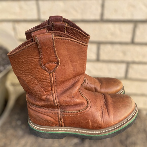 Little Kids John Deere Man Made Upper Leather Work Boots | Size 2M - Picture 5 of 9